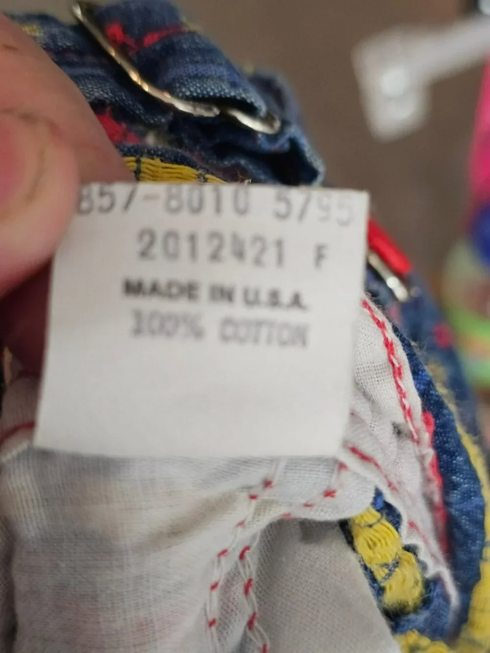 OshKosh Bgosh Infant Girls XO Tic Tack Toe Denim Overalls 6/9M Red USA Made‎